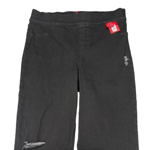 NWT SPANX Distressed Denim Pull On Leggings Sz 3X Vintage Black - Picture 4 of 8